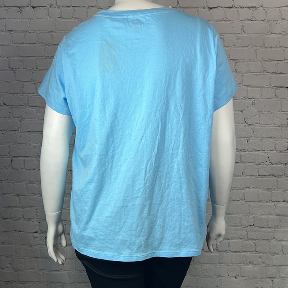 Levi’s Blue Colorful Logo Short Sleeve Tee Top Plus Size 2X - Picture 3 of 5
